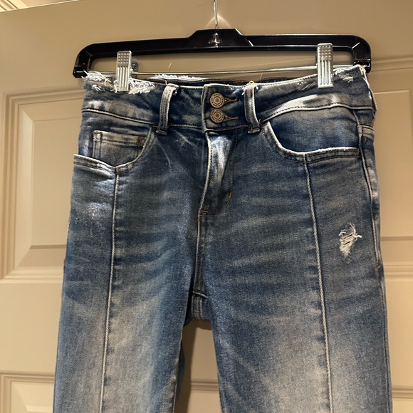 Vervet by Flying Monkey Flared Patchwork Jeans - Picture 4 of 9